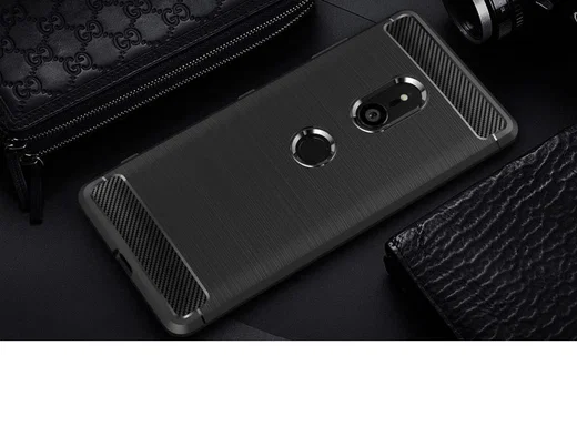 Sony Xperia XZ3 Geborsteld TPU Hoesje Zwart afbeelding 11