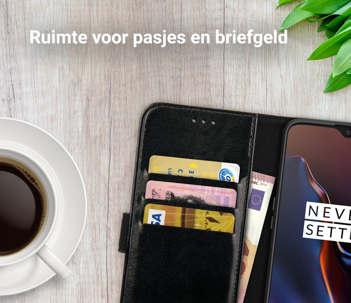Rosso Element OnePlus 6T Hoesje Book Cover Zwart afbeelding 8