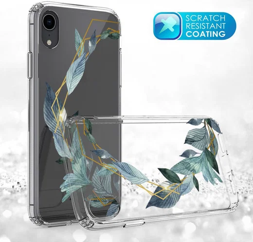 Apple iPhone XR Transparante Print Back Cover Hoesje Watercolor Flower afbeelding 8