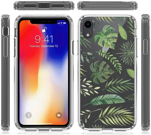 Apple iPhone XR Transparante Print Back Cover Hoesje Botanic afbeelding 10