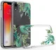 Apple iPhone XR Transparante Print Back Cover Hoesje Leafs afbeelding 5