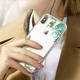 Apple iPhone XR Transparante Print Back Cover Hoesje Leafs afbeelding 2