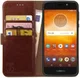 Rosso Element Motorola Moto E5 Play Hoesje Book Cover Bruin afbeelding 1