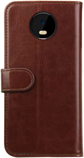Rosso Element Motorola Moto E5 Play Hoesje Book Cover Bruin afbeelding 5