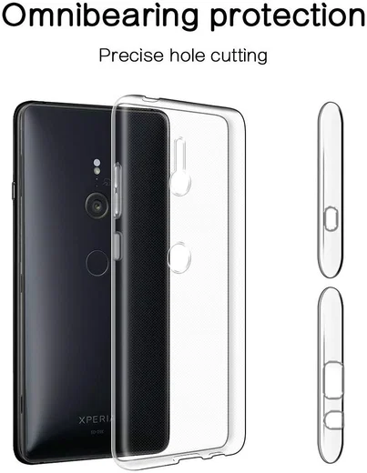 Sony Xperia XZ3 Hoesje Dun TPU Transparant afbeelding 3