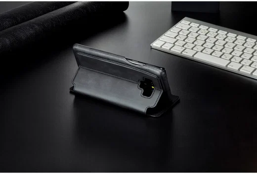Samsung Galaxy Note 9 Retro Bookcase Hoesje met Kaarthouder Zwart afbeelding 10