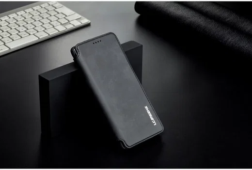 Samsung Galaxy Note 9 Retro Bookcase Hoesje met Kaarthouder Zwart afbeelding 11