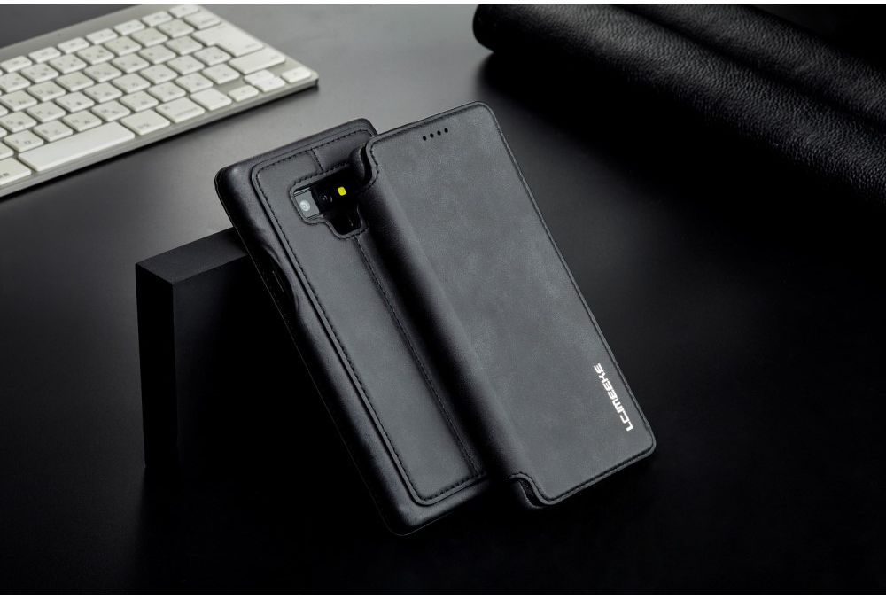 Samsung Galaxy Note 9 Retro Bookcase Hoesje met Kaarthouder Zwart afbeelding 12