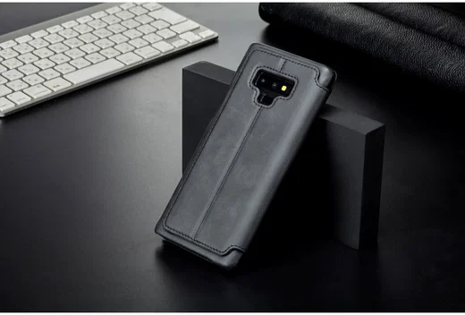 Samsung Galaxy Note 9 Retro Bookcase Hoesje met Kaarthouder Zwart afbeelding 14