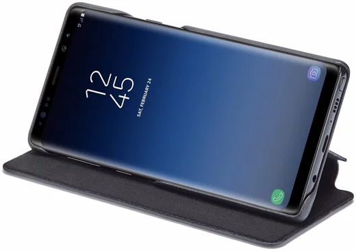 Samsung Galaxy Note 9 Retro Bookcase Hoesje met Kaarthouder Zwart afbeelding 2