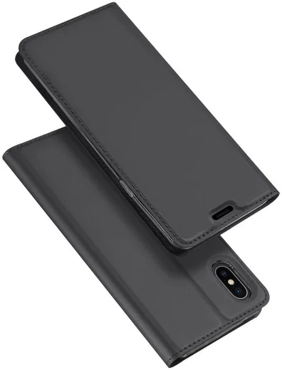Dux Ducis Apple iPhone XS Max Premium Bookcase Hoesje Grijs afbeelding 5