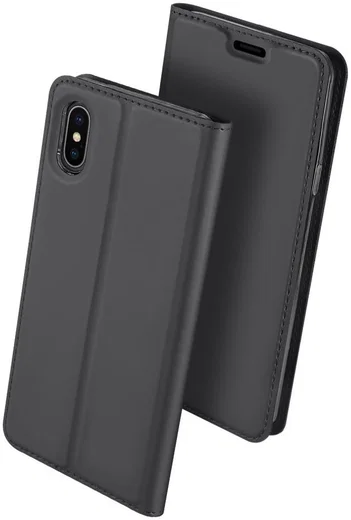 Dux Ducis Apple iPhone XS Max Premium Bookcase Hoesje Grijs afbeelding 6