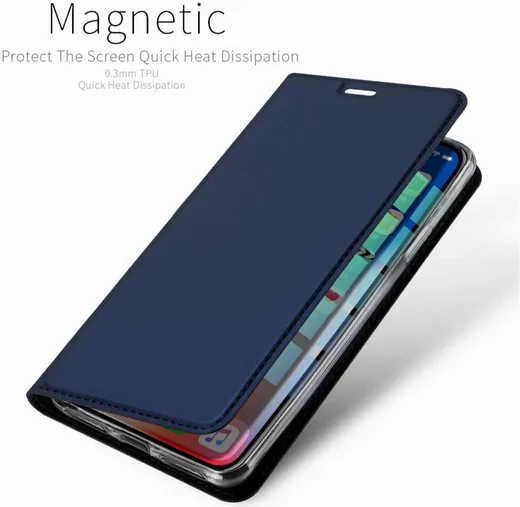 Dux Ducis Apple iPhone XS Max Premium Bookcase Hoesje Blauw afbeelding 11