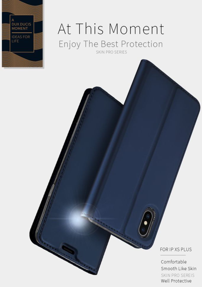 Dux Ducis Apple iPhone XS Max Premium Bookcase Hoesje Blauw afbeelding 9