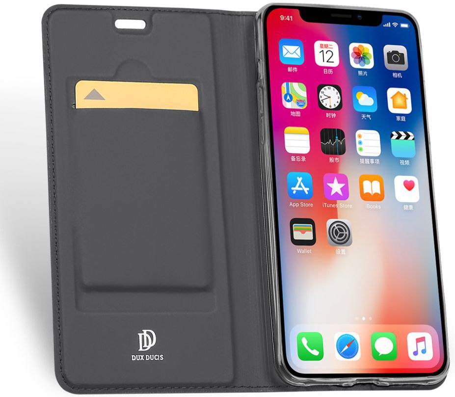 Dux Ducis Apple iPhone XR Premium Bookcase Hoesje Grijs afbeelding 2