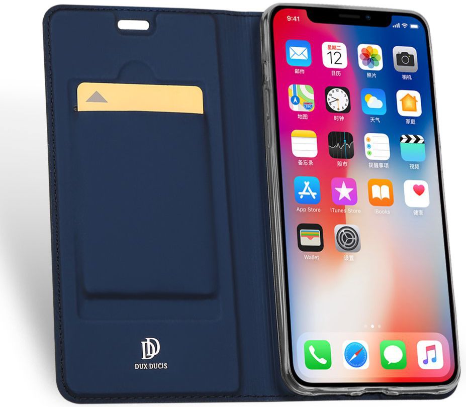 Dux Ducis Apple iPhone XR Premium Bookcase Hoesje Blauw afbeelding 2