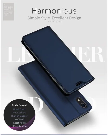Dux Ducis Apple iPhone XR Premium Bookcase Hoesje Blauw afbeelding 7