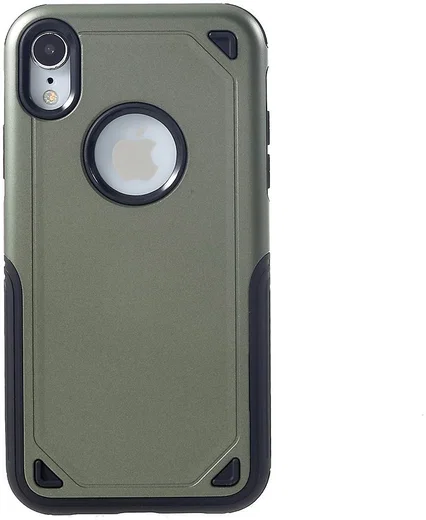 Apple iPhone XR Stevig Hybride Hoesje Groen afbeelding 2