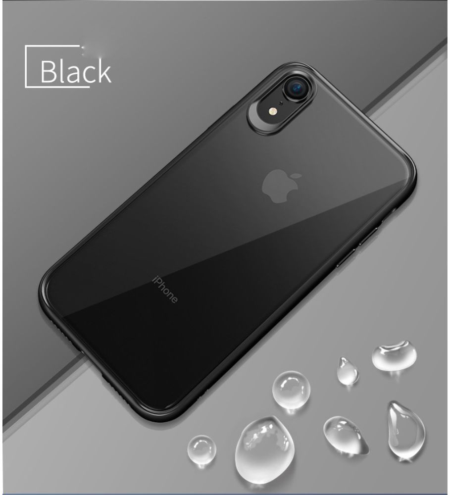 Apple iPhone XR Transparant Hybride Hoesje Zwart afbeelding 10