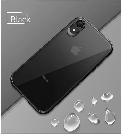 Apple iPhone XR Transparant Hybride Hoesje Zwart afbeelding 10