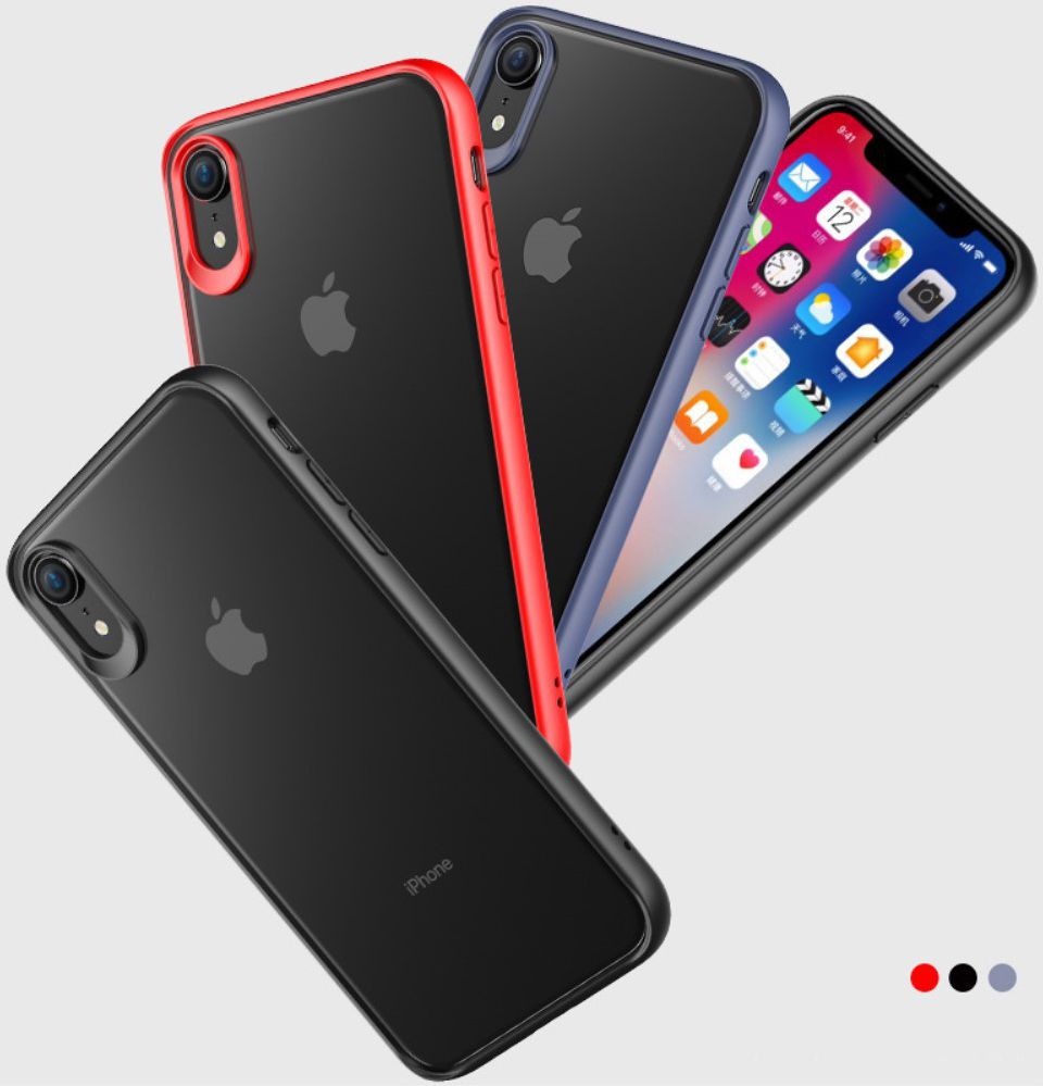Apple iPhone XR Transparant Hybride Hoesje Zwart afbeelding 7