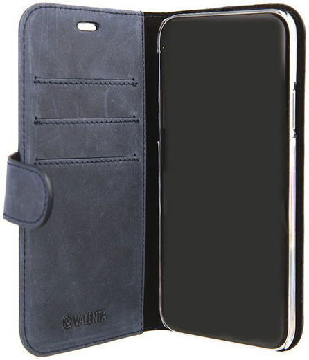 Valenta Classic Luxe Apple iPhone XS Max Booklet Hoesje Vintage Blauw afbeelding 1