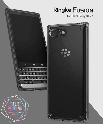 Ringke Fusion Hoesje BlackBerry Key2 Transparant Zwart afbeelding 4