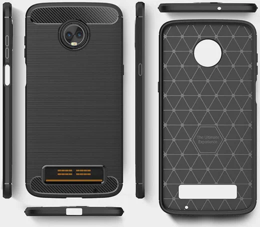 Motorola Moto Z3 Play Geborsteld TPU Hoesje Zwart afbeelding 11
