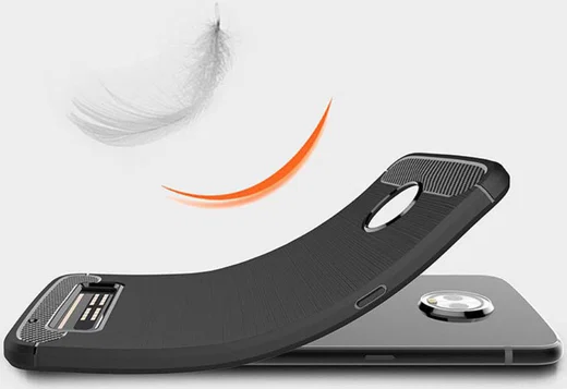 Motorola Moto Z3 Play Geborsteld TPU Hoesje Zwart afbeelding 4