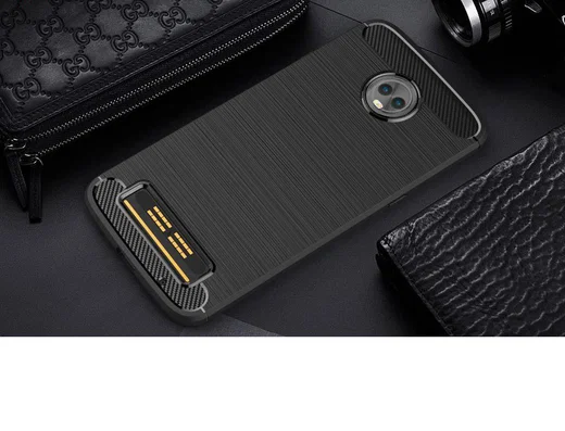 Motorola Moto Z3 Play Geborsteld TPU Hoesje Zwart afbeelding 5