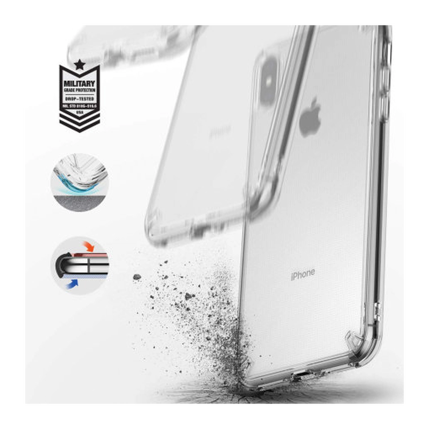 Ringke Fusion Kit Apple iPhone XS Transparant Hoesje Transparant afbeelding 5