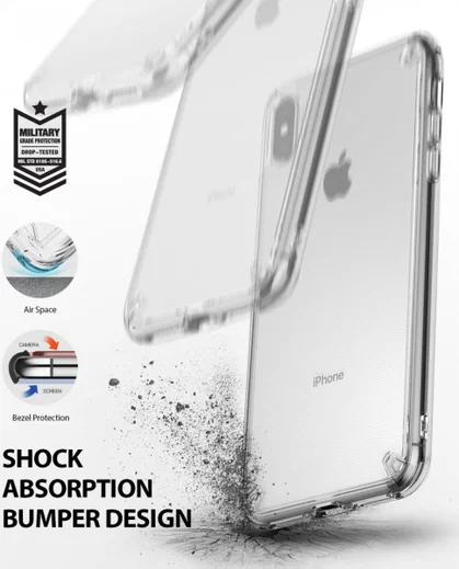 Ringke Fusion Kit Apple iPhone XS Max Transparant Hoesje Transparant afbeelding 2