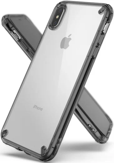 Ringke Fusion Kit Apple iPhone XS Max Transparant Hoesje Smoke Black afbeelding 1