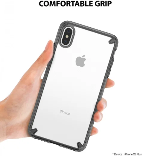 Ringke Fusion Kit Apple iPhone XS Max Transparant Hoesje Smoke Black afbeelding 6