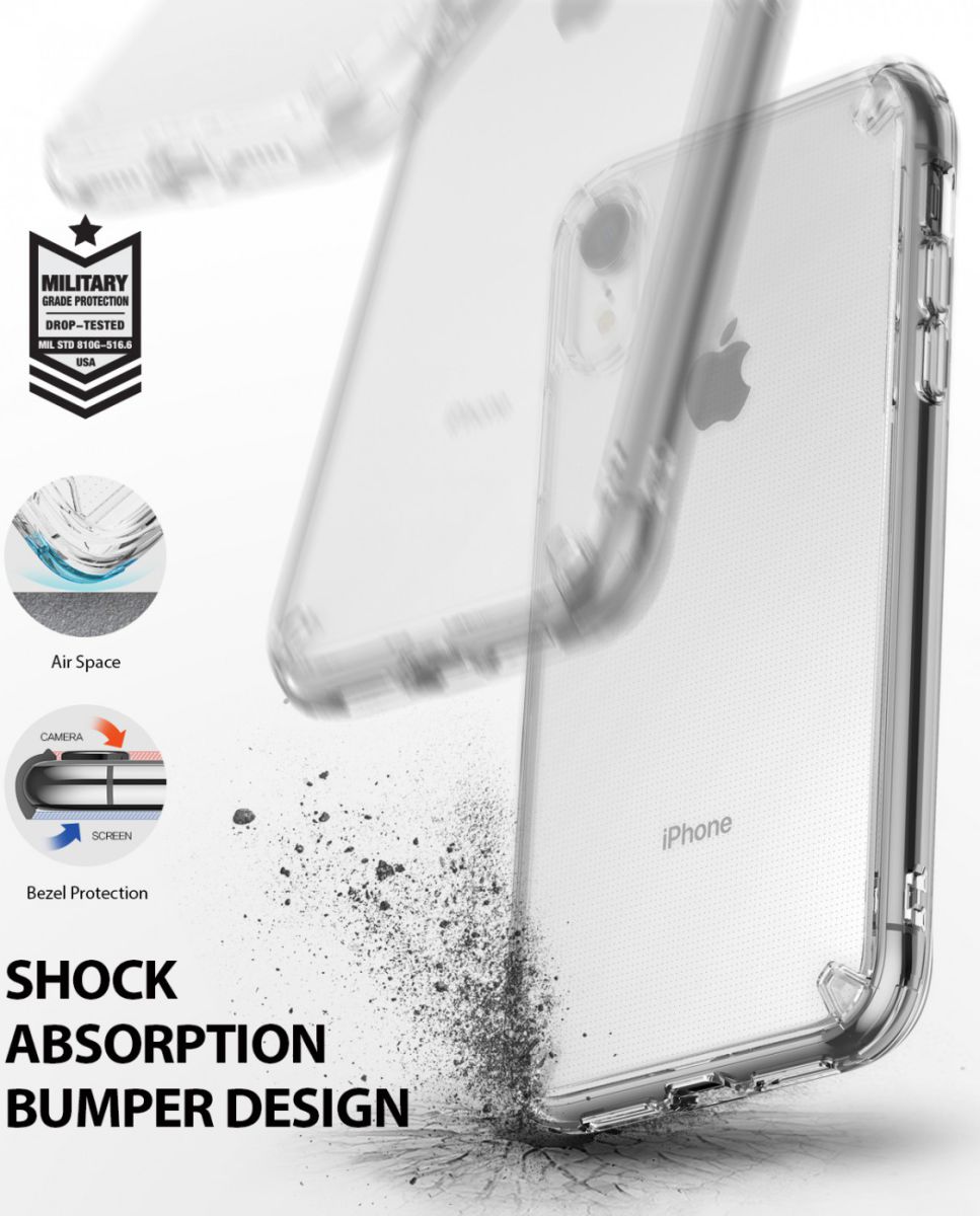Ringke Fusion Kit Apple iPhone XR Transparant Hoesje Transparant afbeelding 3