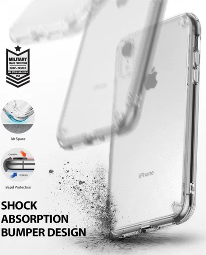 Ringke Fusion Kit Apple iPhone XR Transparant Hoesje Transparant afbeelding 3