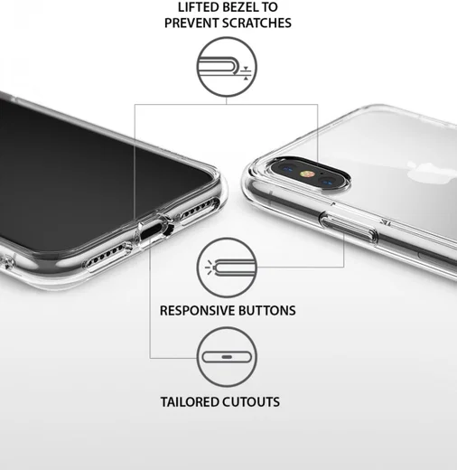 Ringke Fusion Apple iPhone XS Hoesje Transparant afbeelding 6
