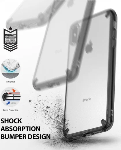 Ringke Fusion Apple iPhone XS Max Smoke Black afbeelding 2