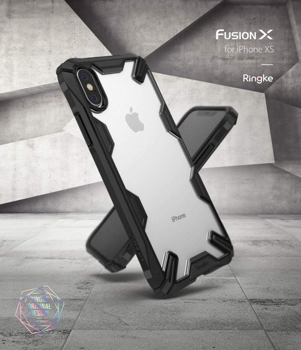 Ringke Fusion X Apple iPhone XS Hoesje Doorzichtig Zwart afbeelding 9