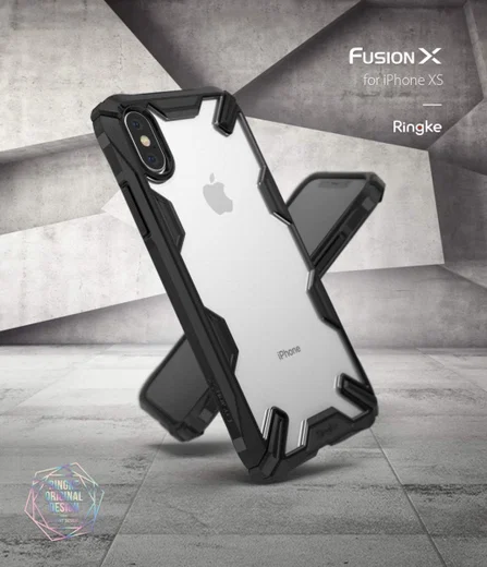 Ringke Fusion X Apple iPhone XS Hoesje Doorzichtig Zwart afbeelding 9