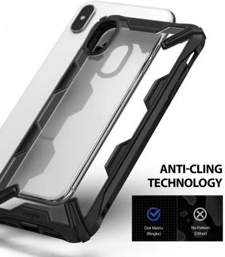 Ringke Fusion X Apple iPhone XS Max Hoesje Doorzichtig Zwart afbeelding 6