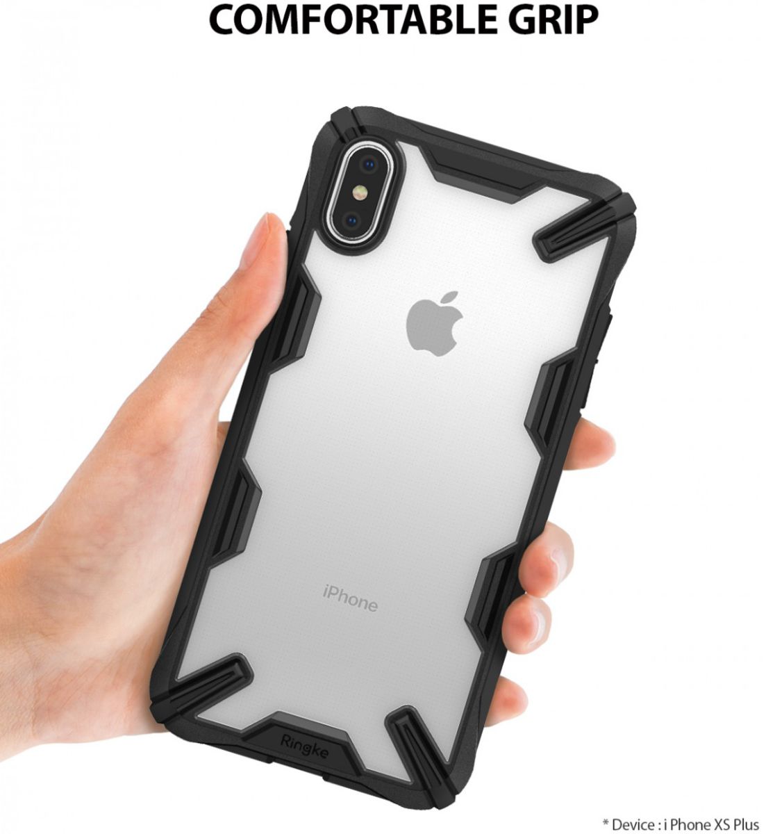 Ringke Fusion X Apple iPhone XS Max Hoesje Doorzichtig Zwart afbeelding 7