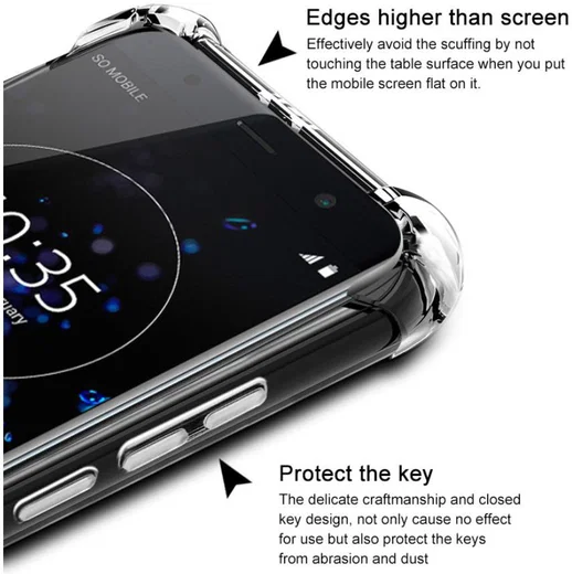 Sony Xperia XZ3 TPU Hoesje Transparant afbeelding 4