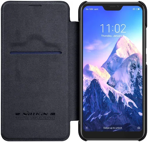 Xiaomi Mi A2 Lite Nillkin Qin Case Zwart afbeelding 2