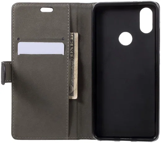 Xiaomi Mi A2 Portemonnee Hoesje met Standaard Zwart afbeelding 2
