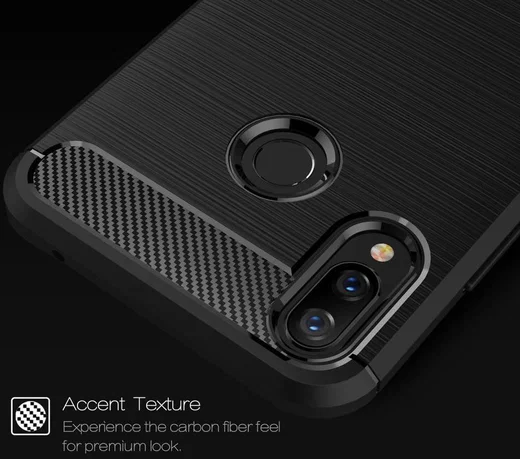 Huawei P Smart Plus Geborsteld TPU Hoesje Grijs afbeelding 5