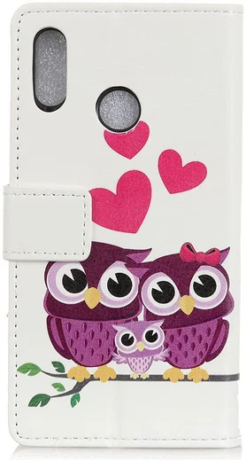 Huawei P Smart Plus Portemonnee Hoesje me Uilen Print afbeelding 9