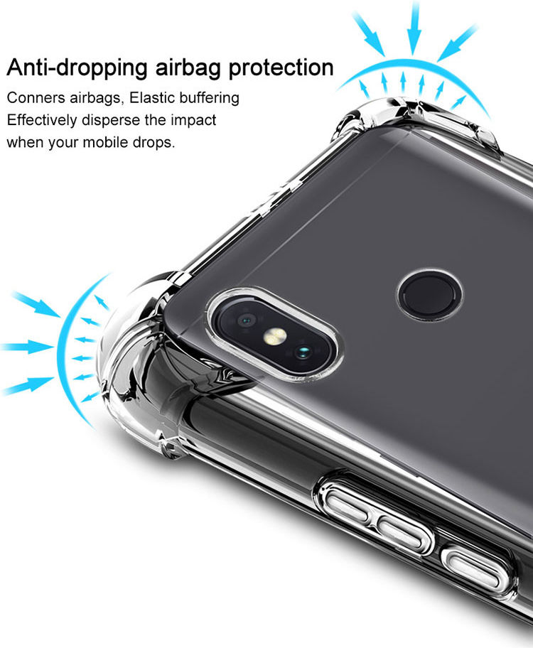 IMAK Xiaomi Redmi Note 5 Hoesje TPU met Screenprotector Transparant afbeelding 3