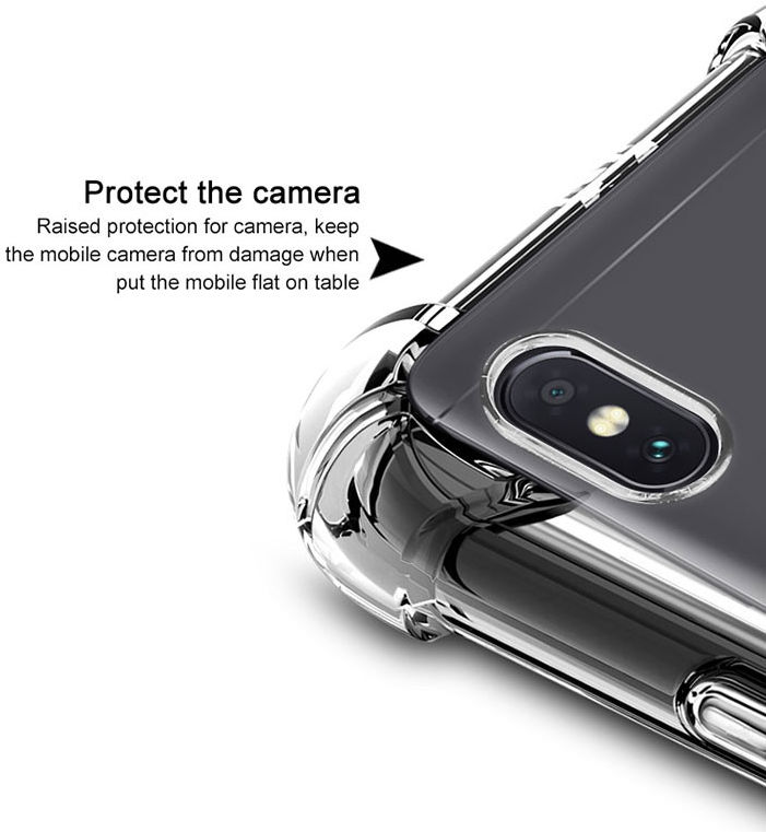 IMAK Xiaomi Redmi Note 5 Hoesje TPU met Screenprotector Transparant afbeelding 5