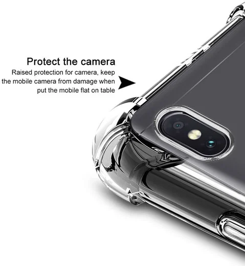 IMAK Xiaomi Redmi Note 5 Hoesje TPU met Screenprotector Transparant afbeelding 5